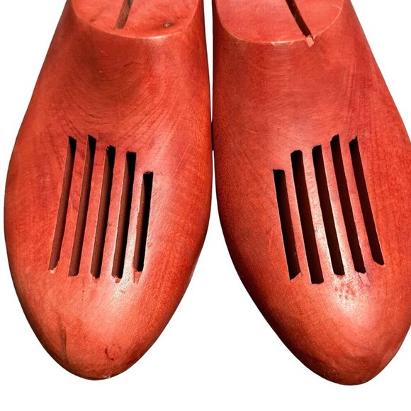 Vintage Florsheim Wooden Shoe Tree Insert Stretcher Red - Picture 2 of 6